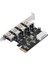 Pcı-E Adaptör Kartı Pcı Express - 4xusb3.0 Büyük 4pin Grafik Kartı Güç Kablosu Genişletme Kartı (Yurt Dışından) 1