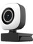 4K Otomatik Odaklama 8 Mp Web Kamerası Mikrofonlar Pc Için Full Hd Video Kamera USB Tak ve Çalıştır Güzellik Efekti Dolgu Işığı (Siyah) (Yurt Dışından) 3