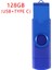 Flash Disk, Oksitlenmiş Klips (Usb+Type C) 3.0 128GB Flash Bellek U Disk, Android Cihaz/pc/tablet/(Koyu Mavi) (Yurt Dışından) 5