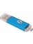 64 GB Renkli Metal Kasa USB 3.0 Flash Sürücü Otg Pendrive Mikro－usb Sopa Harici Depolama Memory Stick Android Mavi (Yurt Dışından) 3