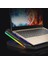 Rgb Dizüstü Soğutucusu 12-17 Inç 5 Fan Oyun Dizüstü Soğutma Pedi Çift USB Bağlantı Noktası Ayarlanabilir Dizüstü Bilgisayar Standı Dilsiz Soğutma Fanı (Yurt Dışından) 4
