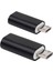 USB Adaptör Tip C Dişi - Mikro USB Erkek Adaptör Desteği Şarj ve Veri Senkronizasyonu Galaxy Için Uyumlu (2'li Paket, Siyah) (Yurt Dışından) 1