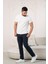 Bisiklet Yaka Desenli Modal Kumaş Likralı Regular Fit Triko T-Shirt 4