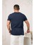 Bisiklet Yaka Önü Baskılı Pamuklu Likralı Basic Regular Fit T-Shirt 5