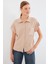 20256 Manşetli Double Kısa Kollu Gömlek - Bisküvi 2
