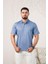 Yakalı ve Cepli Desenli Erkek Regular Fit Klasik T-Shirt 2