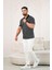 Yakalı ve Cepli Desenli Erkek Regular Fit Klasik T-Shirt 4