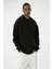 Oversize Sweatshirt Kapşonlu Uzun Kollu Kanguru Cep Detaylı 3