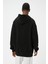 Oversize Sweatshirt Kapşonlu Uzun Kollu Kanguru Cep Detaylı 4