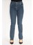Kadın Lacivert Arka Kemer Lastikli 5 Cepli Kot Pantolon 65N35149 3