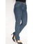 Kadın Lacivert Arka Kemer Lastikli 5 Cepli Kot Pantolon 65N35149 4