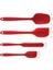 Paslanmaz Çelik Çekirdekli Silikon Spatula Seti (4 Parça Set, Kırmızı) (Yurt Dışından) 2