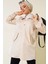 5908 Cep Kapaklı Kısa Trençkot - Bej 1