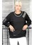 Kadın Siyah Oversize Sweatshirt 1