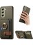 Samsung Galaxy S21 Fe 5g Cep Telefonu Kılıfı Dönme Halkası Kickstand Deri+Pc+Tpu Kapak-Yeşil (Yurt Dışından) 1