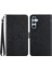 HT03 Samsung Galaxy M55 5g Kılıf Çiçek Deri Cüzdan Telefon Kılıfı Bilek Kayışlı-Siyah (Yurt Dışından) 1