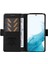 Samsung Galaxy S22+5G Kılıf Litchi Texture Folio Standlı Telefon Kapağı-Siyah (Yurt Dışından) 2