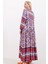 2423 Otantik Desenli Elbise - Mor 4