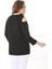 Kadın Büyük Beden Siyah Omuz Dekolteli Robası Fermuarlı Payet Detaylı Bluz 65N37509 7