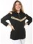 Kadın Büyük Beden Siyah Omuz Dekolteli Robası Fermuarlı Payet Detaylı Bluz 65N37509 10