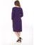 Kadın Büyük Beden Mor Likralı Krep Kumaş Astarlı Gizli Fermuarlı Elbise 65N37656 2