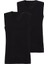 9677 ERKEK TENDER COTTON V YAKA SIFIR KOL 2 Lİ SİYAH ATLET 1