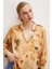 Desenli Saten Gömlek Somon 1
