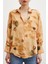 Desenli Saten Gömlek Somon 2