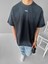 Oversize Doku Baskılı ve Yıkamalı Catch T-Shirt Siyah 2