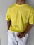 Oversize Yuvarlak Yaka Yıkamalı Catch T-Shirt Sarı 1