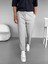Slim Fit Carrot Kesim Paraşüt Kumaş Lastikli Pantolon Gri 1