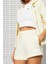 Sportswear Essential Fleece Loose Fit Short Geniş Ağlı Bol Kesim Kadın Şortu Krem 1