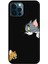 Apple iPhone 12 Pro Tom ve Jerry Siyah Telefon Kılıfı 1