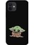 Apple iPhone 12 Baby Yoda Siyah Telefon Kılıfı 1