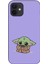 Apple iPhone 12 Mini Baby Yoda Lila Telefon Kılıfı 1