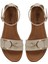 DS24015 4fx Bej Kadın Düz Sandalet 4