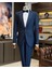 Italyan Kesim Slim Fit Sivri Yaka Ceket Pantolon Damatlık Set Lacivert T11837 1
