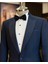 Italyan Kesim Slim Fit Sivri Yaka Ceket Pantolon Damatlık Set Lacivert T11837 4