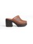 Hakiki Deri Taba 10 cm Platform Ortopedik Sabo Terlik TMD202490 3