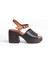 Deri Siyah Taba 10 cm Platform Ortopedik Tekbant Kadın Terlik TMD202499 5