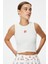 x Tuba Ünsal - Çilek Baskılı Crop Atlet Asimetrik Kesim Slim Fit 4SAK10073UK 3