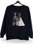 Doberman Çifti Baskılı Bisiklet Yaka Oversize Sweatshirt 1
