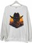 Esrarengiz Western Erkek Kovboy Baskılı Bisiklet Yaka Oversize Sweatshirt 1
