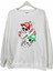 Game Over Baskılı Bisiklet Yaka Oversize Sweatshirt 1