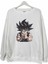 Geniş Goku Dragon Ball Baskılı Bisiklet Yaka Oversize Sweatshirt 1