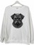 Gotik Pug Baskılı Bisiklet Yaka Oversize Sweatshirt 1