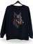 Doberman Baskılı Bisiklet Yaka Oversize Sweatshirt 1