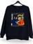 Sasuke ve Naruto Baskılı Bisiklet Yaka Oversize Sweatshirt Anime Manga Siyah 1