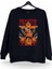 Pochita Chainsaw Man Baskılı Bisiklet Yaka Oversize Sweatshirt Anime Manga Siyah 1