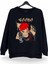 Gaara Naruto Baskılı Bisiklet Yaka Oversize Sweatshirt Anime Manga Siyah 1